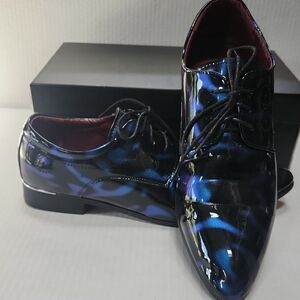 Men's Black and Blue Dress Shoes